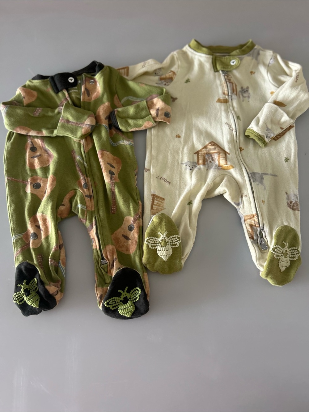 Burt's Bees Baby Organic Cotton Sleep & Play Footed-Pajamas (Set of 2) Newborn